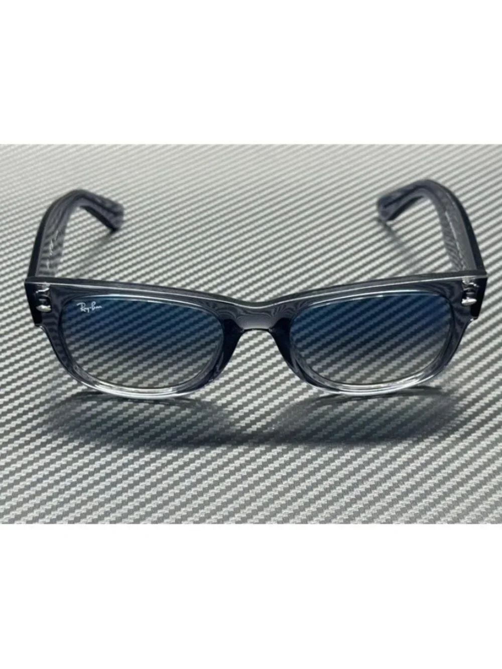 New Ray-Ban Men Transparent Grey Sunglasses 55-21-145
